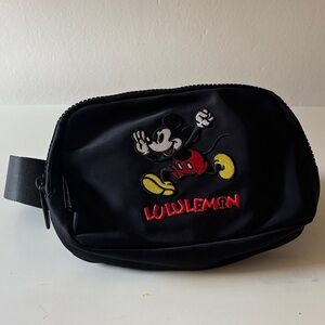 lululemon athletica Black Belt Bag with Mickey Mouse Design